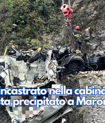 È morto incastrato nella cabina il camionista precipitato a Marone – VIDEO