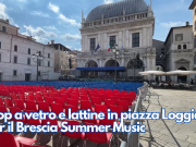 Stop a vetro e lattine in piazza Loggia per il Brescia Summer Music