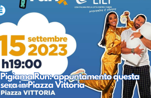 Pigiama Run: appuntamento questa sera in Piazza Vittoria