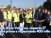 Ponte di via Volturno, riaperto 17 giorni prima e risparmiato 400 mila euro