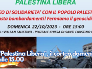 “Palestina Libera”, il corteo domenica alle 15.00