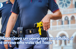Minacciava un uomo con un coltello, si è arreso alla vista del Taser