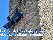 Sulla Torre del Pegol gli operai acrobati controllano il medolo