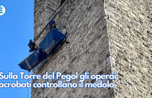 Sulla Torre del Pegol gli operai acrobati controllano il medolo