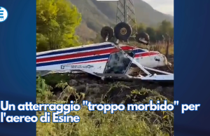 Un atterraggio “troppo morbido” per l’aereo di Esine
