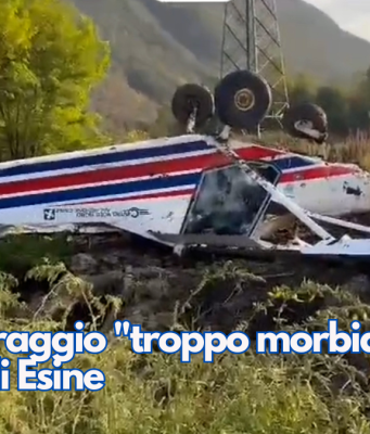 Un atterraggio “troppo morbido” per l’aereo di Esine