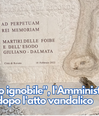 “Un gesto ignobile”, l’Amministrazione insorge dopo l’atto vandalico