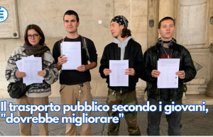 Il trasporto pubblico secondo i giovani, “dovrebbe migliorare”
