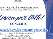 Arriva “Musica per tutti” giovedì 2 novembre