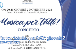 Arriva “Musica per tutti” giovedì 2 novembre