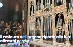 Il restauro dell’organo riporta alla luce affreschi perduti