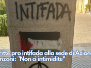 Scritte pro intifada alla sede di Azione, Benzoni: “Non ci intimidite”