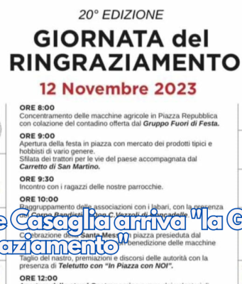 A Torbole Casaglia arriva “la Giornata del Ringraziamento”