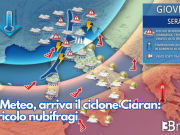 3B Meteo, arriva il ciclone Ciaran: pericolo nubifragi