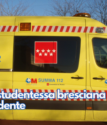 Madrid, studentessa bresciana muore in un incidente