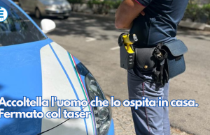 Accoltella l’uomo che lo ospita in casa. Fermato col taser