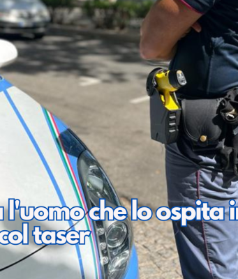 Accoltella l’uomo che lo ospita in casa. Fermato col taser