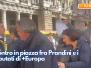 Scontro in piazza fra Prandini e i deputati di +Europa