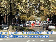 Allarme bomba: lo zaino è stato fatto brillare, all’interno c’era un sasso