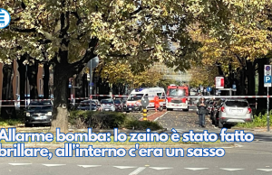 Allarme bomba: lo zaino è stato fatto brillare, all’interno c’era un sasso