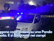 Fuggono contromano su una Panda rubata. E…