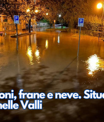 Esondazioni, frane e neve. Situazione delicata nelle Valli
