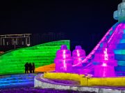 Cina: Jilin, turisti visitano Changchun Ice and Snow New World