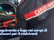 Inseguimento e fuga nei campi di Orzinuovi per 4 malviventi