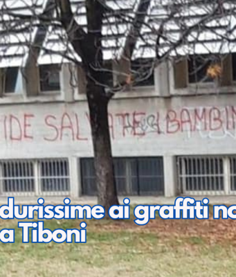 Reazioni durissime ai graffiti no-vax alla scuola Tiboni