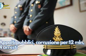 Appalti pubblici, corruzione per 12 mln, 4 arresti