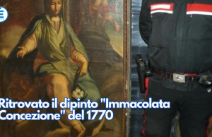 Ritrovato il dipinto “Immacolata Concezione” del 1770