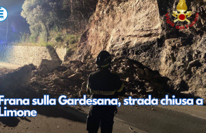 Frana sulla Gardesana, strada chiusa a Limone. VIDEO