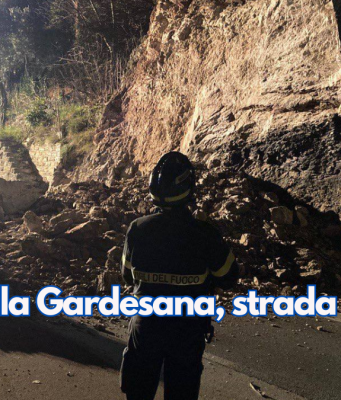 Frana sulla Gardesana, strada chiusa a Limone. VIDEO