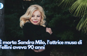 È morta Sandra Milo, l’attrice musa di Fellini aveva 90 anni
