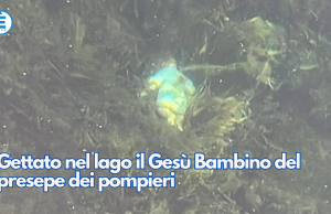 Gettato nel lago il Gesù Bambino del presepe dei pompieri