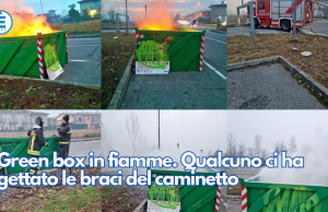 Green box in fiamme. Qualcuno ci ha gettato le braci del caminetto