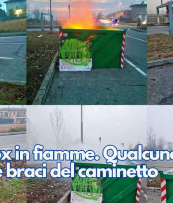 Green box in fiamme. Qualcuno ci ha gettato le braci del caminetto