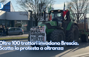 Oltre 100 trattori invadono Brescia. Scatta la protesta a oltranza