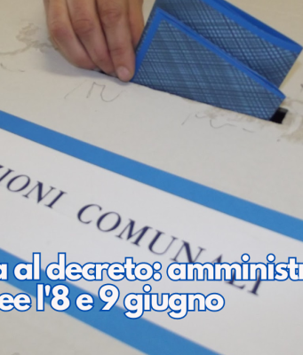 Via libera al decreto: amministrative ed europee l’8 e 9 giugno