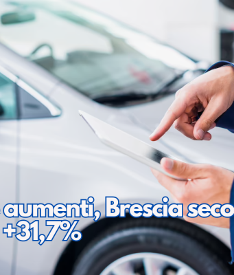 Rc auto e aumenti, Brescia seconda in Italia con +31,7%