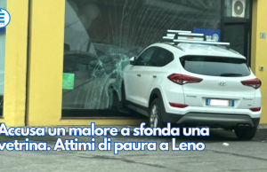 Accusa un malore e sfonda una vetrina. Attimi di paura a Leno