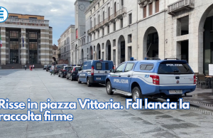 Risse in piazza Vittoria. FdI lancia la raccolta firme