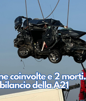 64 persone coinvolte e 2 morti. Il tragico bilancio della A21