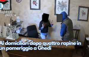 Ai domiciliari dopo quattro rapine in un pomeriggio a Ghedi