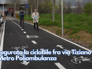 Inaugurata la ciclabile fra via Tiziano e la Metro Poliambulanza