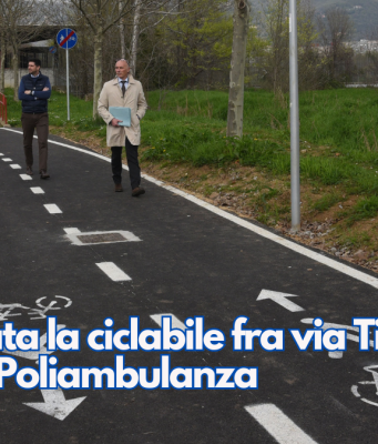 Inaugurata la ciclabile fra via Tiziano e la Metro Poliambulanza