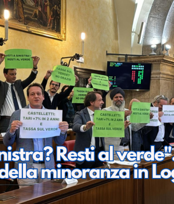 “Voti a sinistra? Resti al verde”. La protesta della minoranza in Loggia