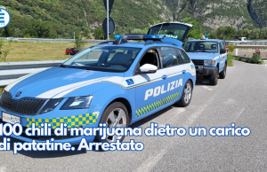 100 chili di marijuana dietro un carico di patatine. Arrestato
