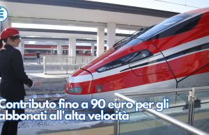 Contributo fino a 90 euro per gli abbonati all’alta velocità