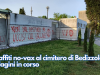 Graffiti no-vax al cimitero di Bedizzole. Indagini in corso